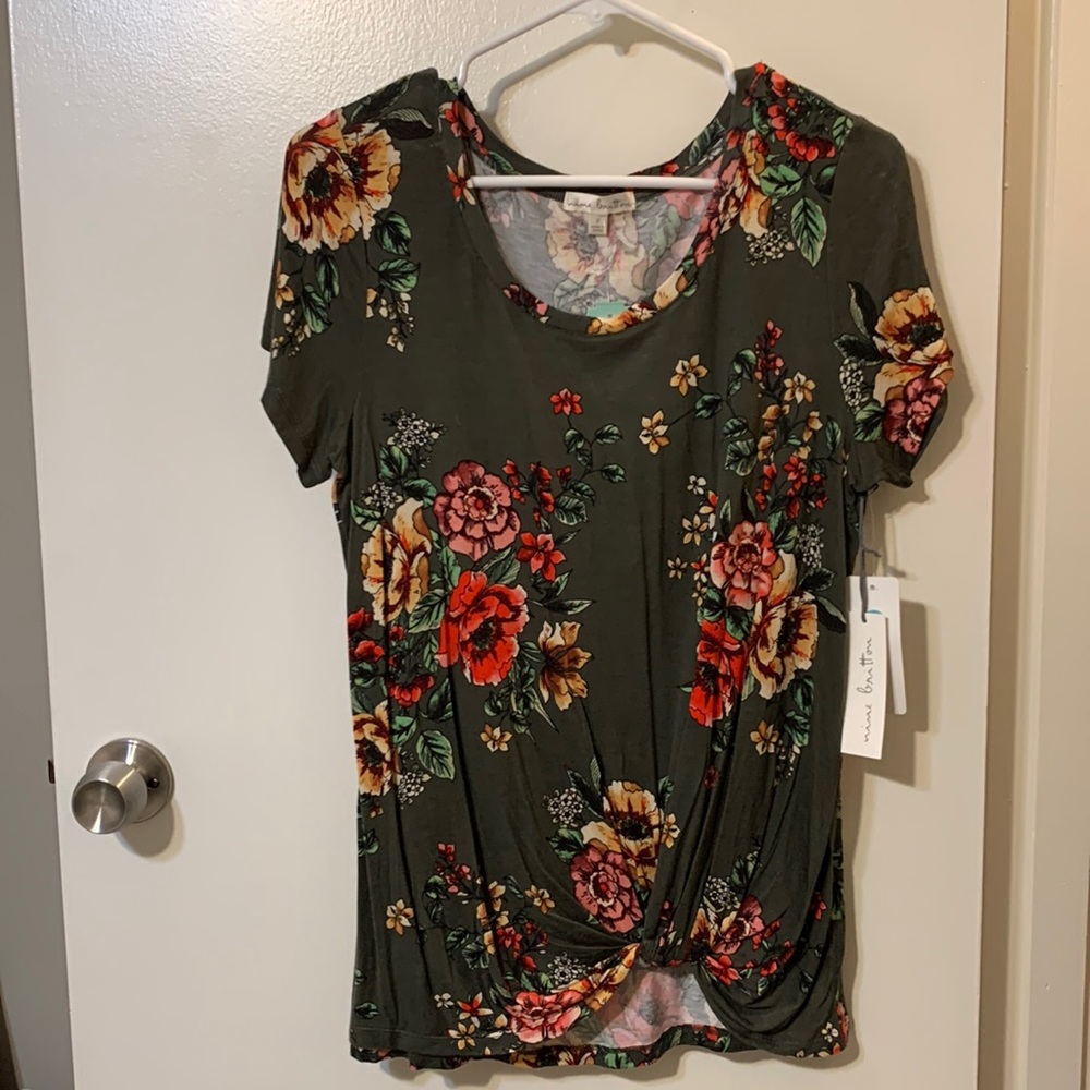 Nine Britton Levie Knot Front Knit Top - Size Small